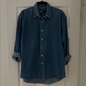 Polo Ralph Lauren Blue Denim Long Sleeve Shirt